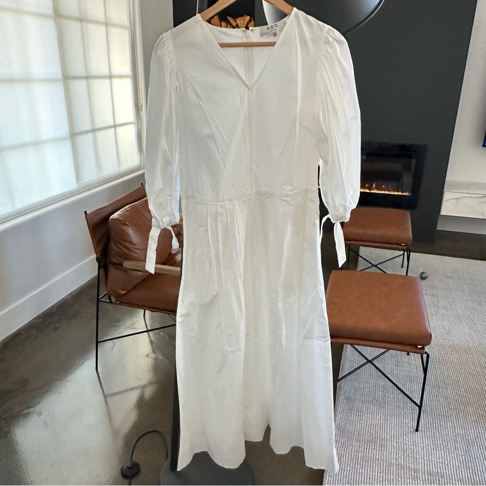 Sea New York White Poplin dress
